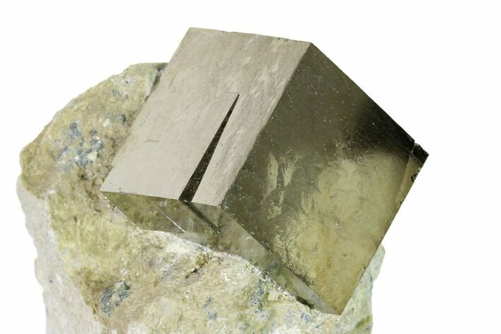 Natural Pyrite Cube In Rock - Navajun, Spain #152289
